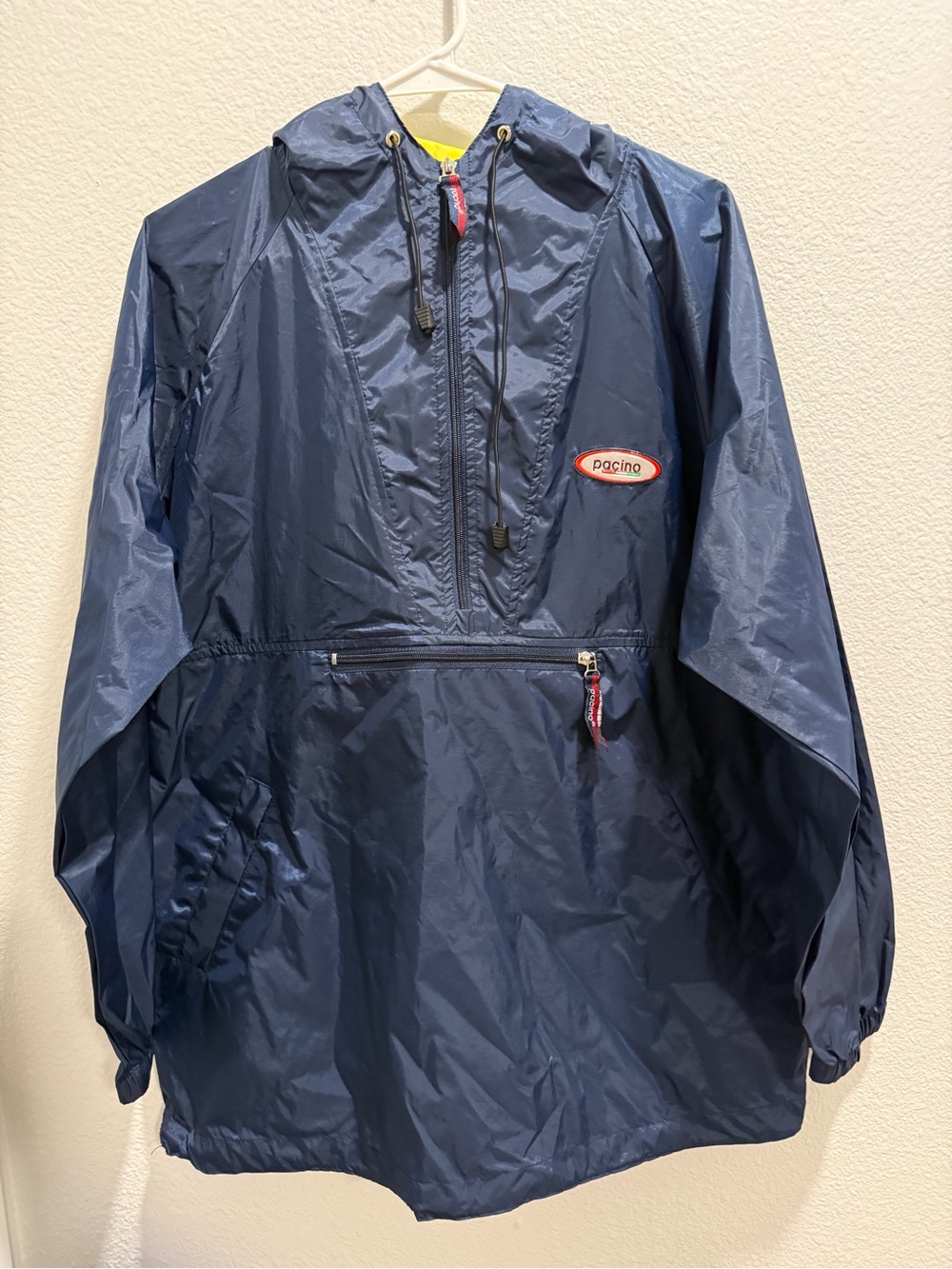 Pacino Men's Navy Windbreaker Jacket with Hood